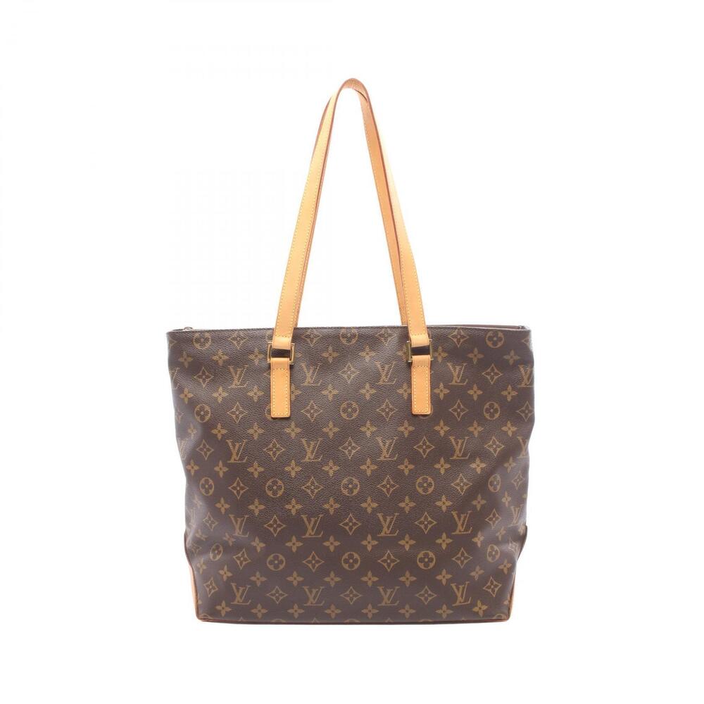 Louis Vuitton Cabas Mezzo Tote Bag Canvas Leather Monogram Brown